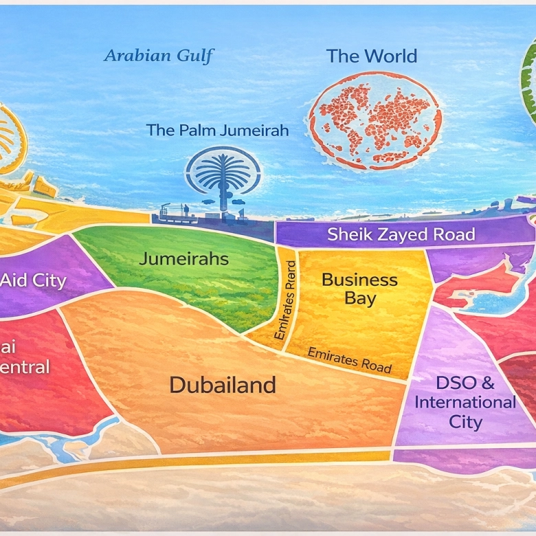 Dubai Real Estate Map Guide: Best Areas to Invest in Dubai Property